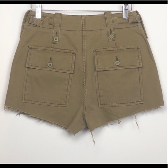 Free People Green Gunner High Rise Twill Short - Picture 5 of 5